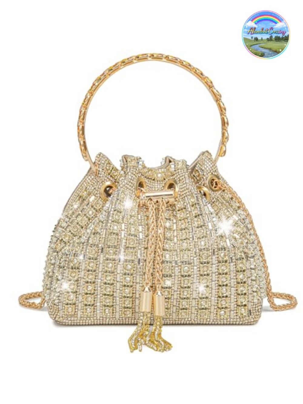 Rhinestone Evening Clutch Wristlet Crossbody Bag Formal Party Purse